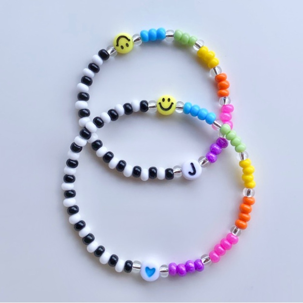 Y2K Rainbow Smiley Face Bracelet, Colorful, 90’s trendy jewelry 14k plated cute